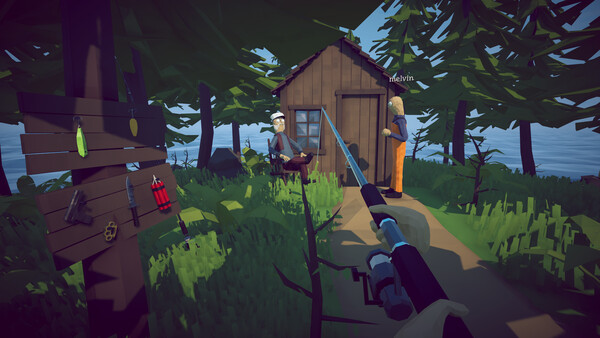 How to Fish forest shoreline with a quest shack, gear board and fishing rod